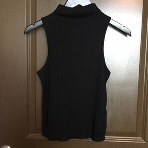 Topshop black turtleneck tank